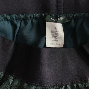 J. Crew Skirts - J. Crew Dark Green Lace Mini-Skirt J. Crew Skirts - J. Crew Dark Green Lace Mini-Skirt